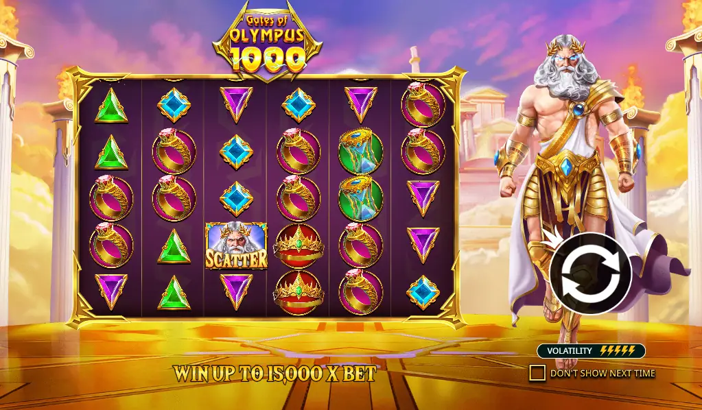 Gates of Olympus 1000 ස්ලොට් ගේමය